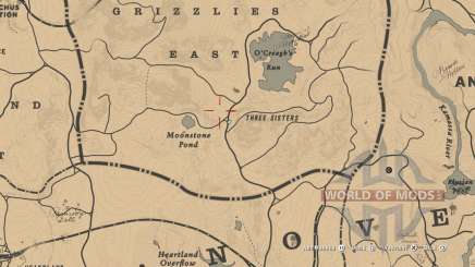 Mapa de la ubicación del caballo Buell en RDR 2