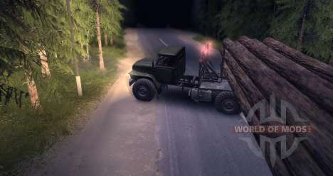 El portador de la madera de Urales para Spin Tires