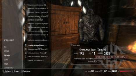 Encantador solovinoj armadura superior para Skyrim