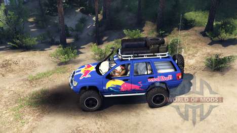 Jeep Grand Cherokee WJ Red Bull para Spin Tires