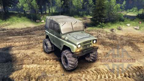 El UAZ-469, con ruedas nuevas para Spin Tires