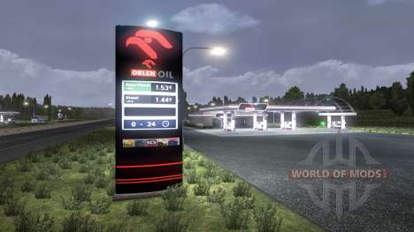 El espacio Europeo de estaciones de servicio para Euro Truck Simulator 2