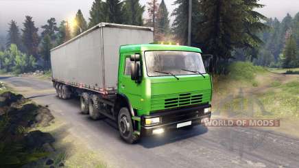 KamAZ-6522 en color verde para Spin Tires