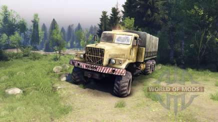 Kraz-255 BANCO de para Spin Tires