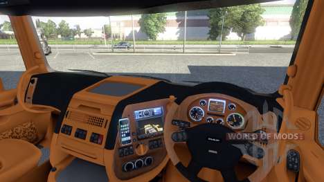Interior para DAF-Rojo Y Naranja para Euro Truck Simulator 2