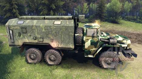 Ural-4320 camo v4 para Spin Tires