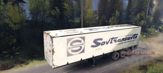 Semirremolque Sovtransavto para Spin Tires