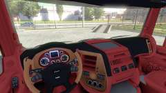 Interior para DAF-Rojo Y Naranja para Euro Truck Simulator 2