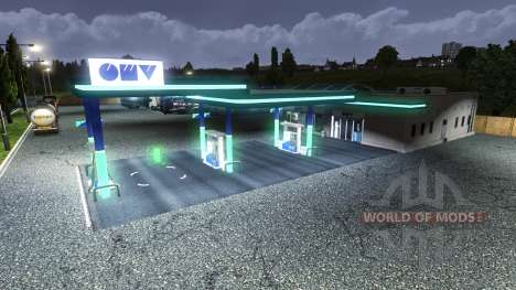 ESTACIÓN DE GASOLINA OMV para Euro Truck Simulator 2