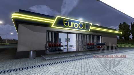 La estación de gas EuroOil para Euro Truck Simulator 2