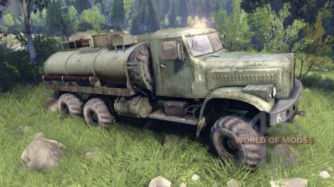 Verde tanque KrAZ-255 para Spin Tires