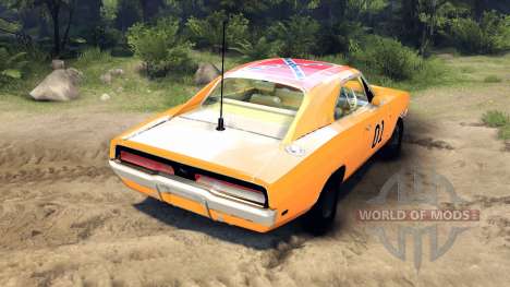 Dodge Charger General Lee para Spin Tires