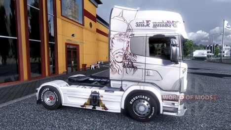 Color-Viking Line - por Scania truck para Euro Truck Simulator 2