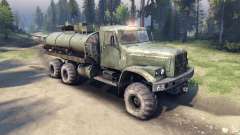 Verde tanque KrAZ-255 v2.0 para Spin Tires