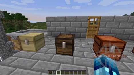 Los cofres de los diferentes tipos de madera para Minecraft