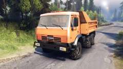KamAZ-6520 volcado de camiones 6x6 para Spin Tires