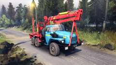 Rojo-azul para colorear en el Ural-4320 para Spin Tires