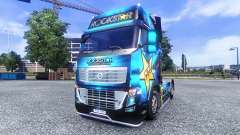 Color-Rockstar Energy Drink - en el tractor Volvo para Euro Truck Simulator 2
