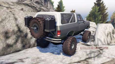 Dodge Ramcharger II 1991 grey and white para Spin Tires