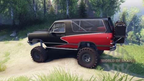 Dodge Ramcharger II 1991 red and black-clean para Spin Tires