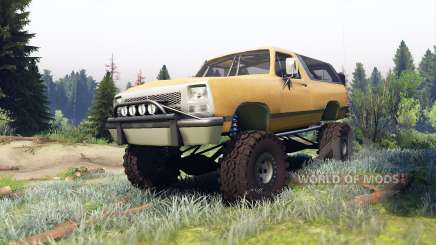 Dodge Ramcharger II 1991 dirty brown para Spin Tires