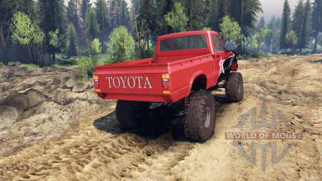 Toyota Hilux Truggy 1981 v1.1 rigid industries para Spin Tires