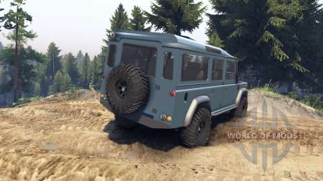 Land Rover Defender 110 blue metalic para Spin Tires