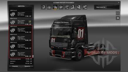 Pak motor para Renault Premium para Euro Truck Simulator 2