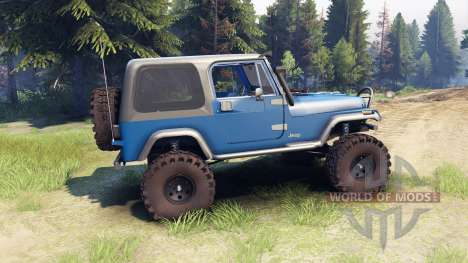 Jeep YJ 1987 blue para Spin Tires