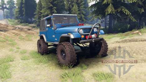 Jeep YJ 1987 blue para Spin Tires