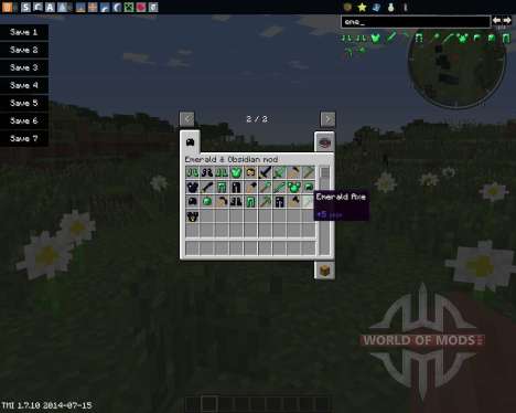 Emerald and Obsidian Tools para Minecraft