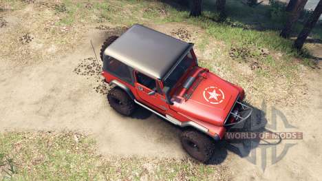 Jeep YJ 1987 orange para Spin Tires