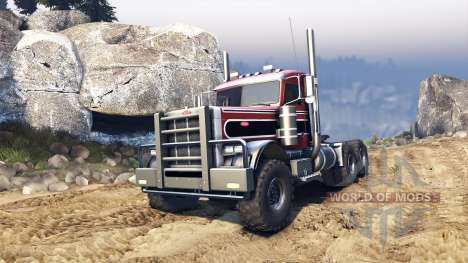 Peterbilt 379 v1.1 red and black stripe para Spin Tires