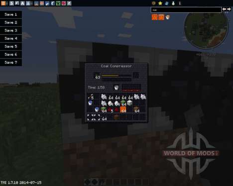 Coal to Diamond Compressor para Minecraft