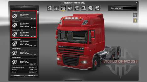 Motores para camiones DAF para Euro Truck Simulator 2