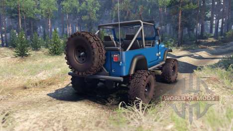 Jeep YJ 1987 Open Top blue para Spin Tires