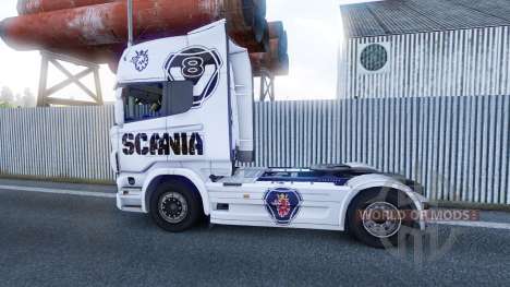 El Scania V8 de piel para Scania camión para Euro Truck Simulator 2