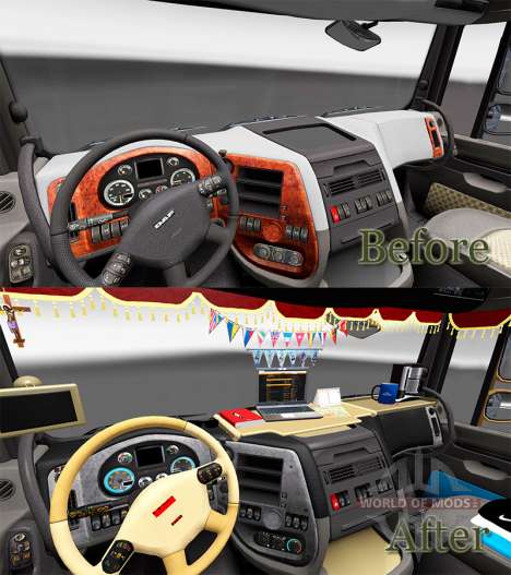 Interior de la nueva DAF trucks para Euro Truck Simulator 2