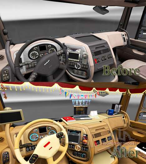 Interior de la nueva DAF trucks para Euro Truck Simulator 2