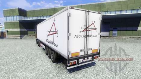 La piel ABC Logística semirremolque para Euro Truck Simulator 2