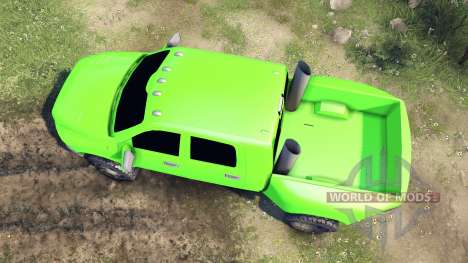 Dodge Ram 3500 dually v1.1 green para Spin Tires