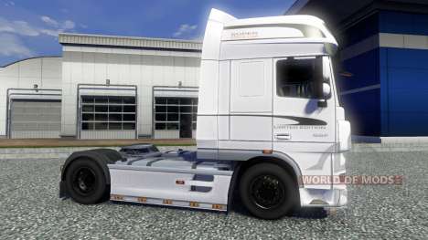 La piel Blanca de Edición para DAF XF tractora para Euro Truck Simulator 2