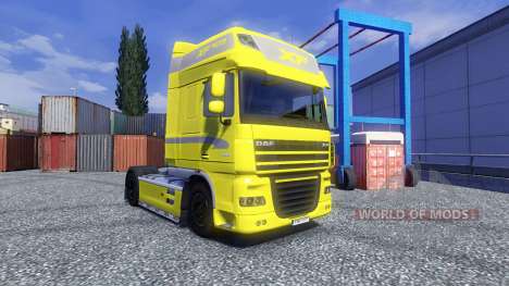 La piel de color Amarillo Edición para DAF XF tr para Euro Truck Simulator 2