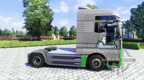 La piel TimberWolves en el camión MAN para Euro Truck Simulator 2