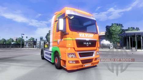 La piel de Van Der Vlist en el camión MAN para Euro Truck Simulator 2