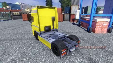 La piel de color Amarillo Edición para DAF XF tr para Euro Truck Simulator 2
