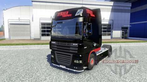 La piel Stocker Transporte para DAF XF tractora para Euro Truck Simulator 2