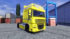 La piel de color Amarillo Edición para DAF XF tractora para Euro Truck Simulator 2