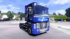La piel Azul de Ensueño en la unidad tractora Renault Magnum para Euro Truck Simulator 2
