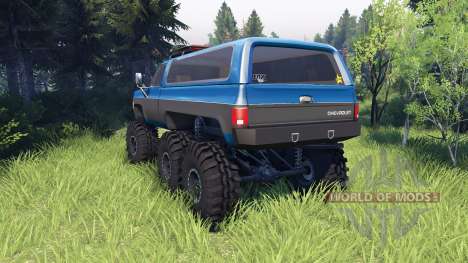 Chevrolet K5 Blazer 1975 Equipped blue and black para Spin Tires